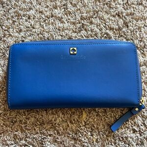 Kate Spade Vibrant Blue Leather Pouch